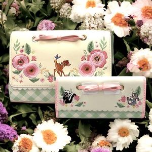 Loungefly Disney Bambi Springtime Gingham Crossbody Bag Wallet Set